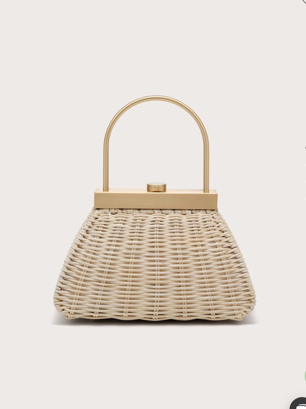 Cult Gaia Mini Estelle straw mini bag